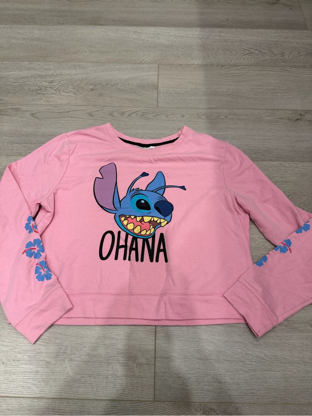 Disney Pink Stitch 'Ohana' Graphic Sweatshirt